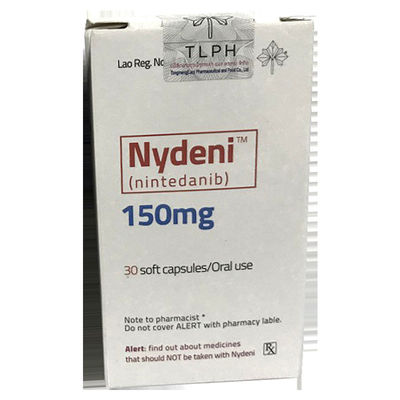 खरीदें 30 कैप्सूल Nintedanib Nydeni 150mg फेफड़ों के कैंसर के लिए केमो दवाएं online manufacture
