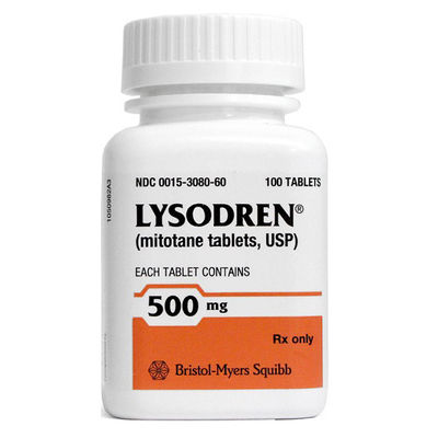 Tlph、BMS Mitotane Lysodren 500mg*100 टैबलेट एड्रेनल कॉर्टिकल कार्सिनोमास्टेज 1 2 3 कैंसर के लिए