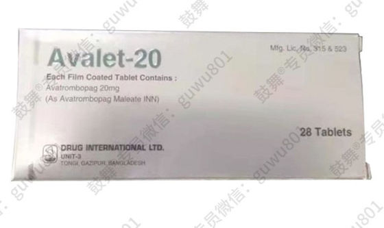 DILAvatrombopag_ Avalet20mg*28 टैबलेट (बॉक्स) यकृत रोग (सीएलडी) वाले रोगियों में थ्रोम्बोसाइटोपेनिया इस दवा के साथ उपचार के दौरान लागू