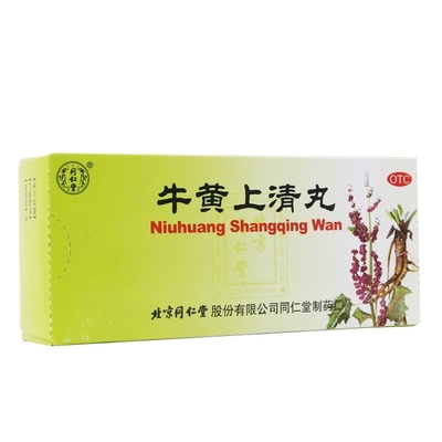 बीजिंग Tong Ren Tang Co., Ltd Tong Ren Tang फार्मास्युटिकल फैक्ट्री Niuhuang Shangqing गोलियाँ 6g*10 गोलियाँ सिरदर्द चक्कर आना लाल आँखें टिनिटस दर्द गले में दर्द मुंह में दर्द सूजन दर्दनाक मसूड़े